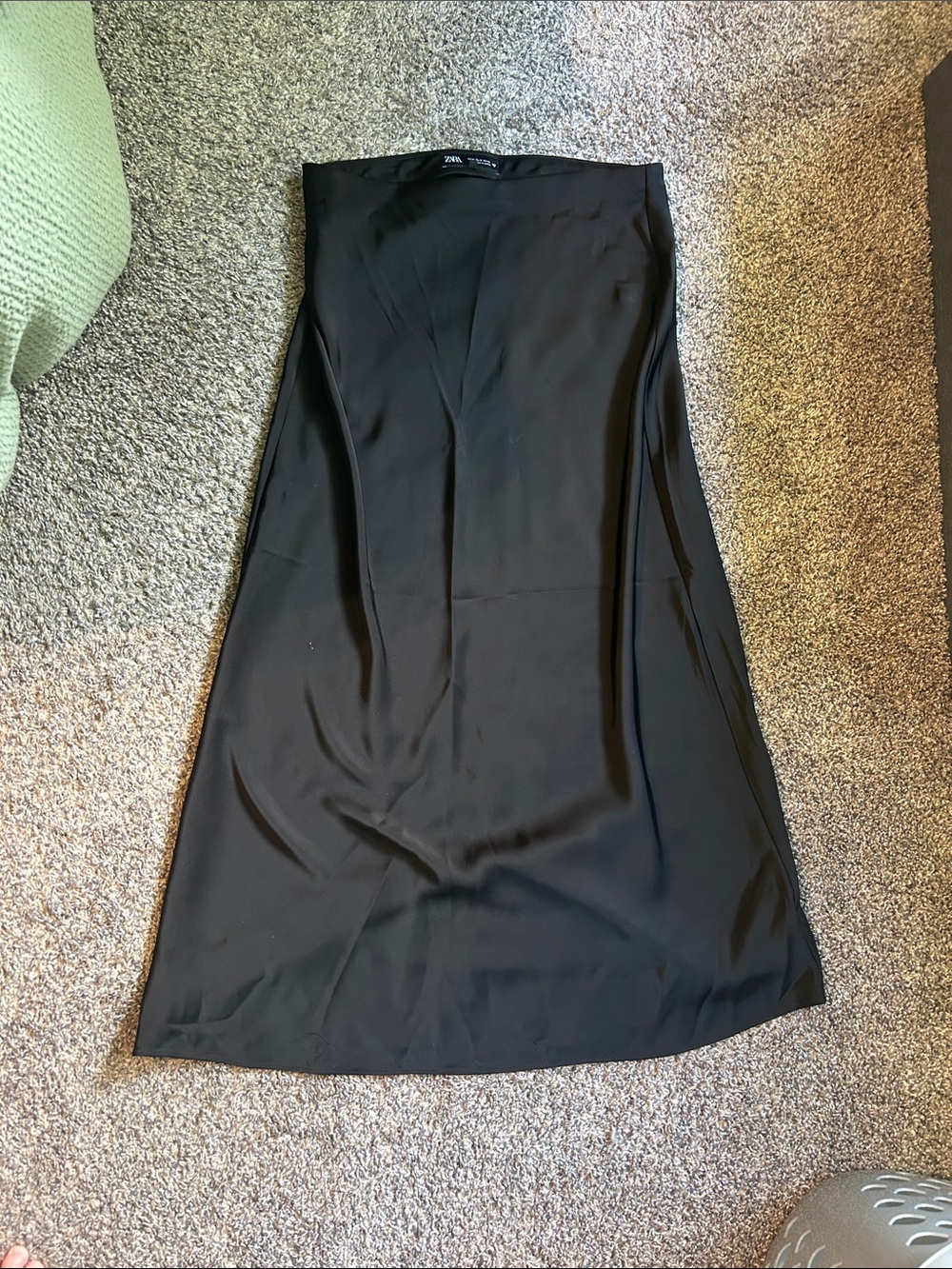 Zara black slip skirt
